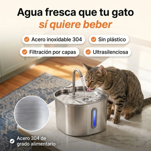 Fuente acero inoxidable de 2,2L
