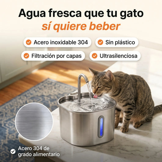 Fuente acero inoxidable de 2,2L