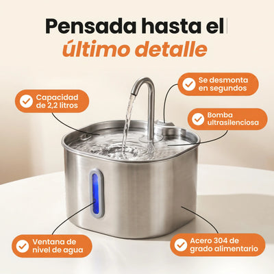 Fuente acero inoxidable de 2,2L